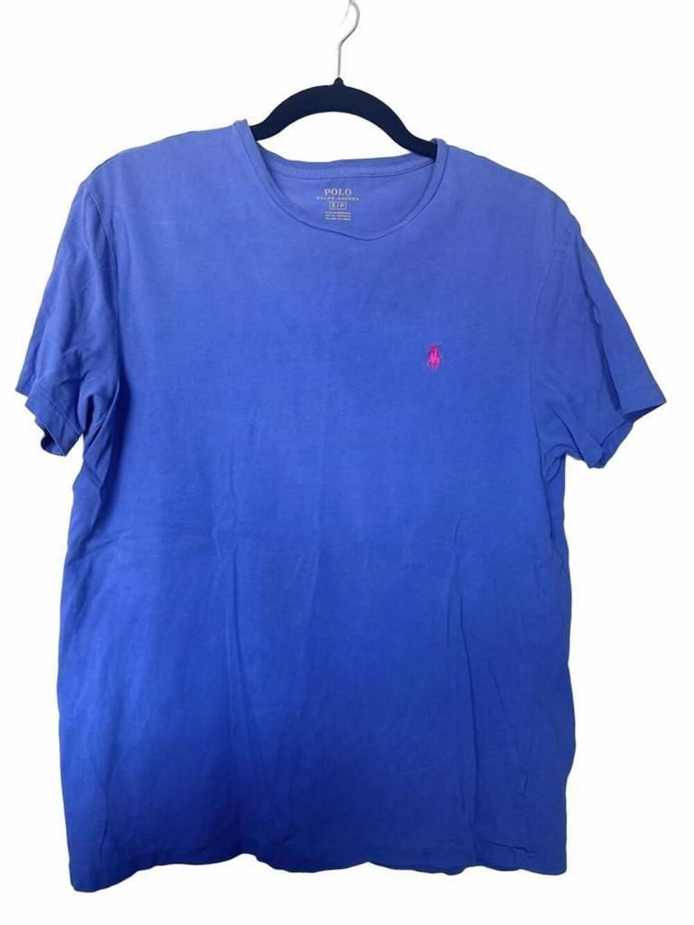 Polo Ralph Lauren Crewneck T-Shirt Size S/P Blue Pink Pony Logo_171
